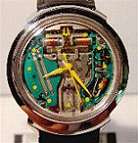 Accutron 214 Spaceview 'B'-SS yellow marks/hands