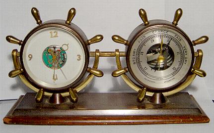 Accutron Space Brass/Wood Ships/Barometer Clock