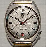 Accutron 2182 up & down silver dial